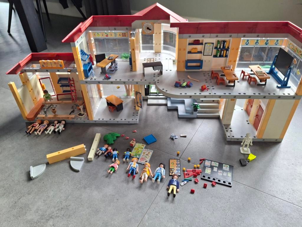 Playmobil school en gymzaal, Ophalen of Verzenden, Gebruikt