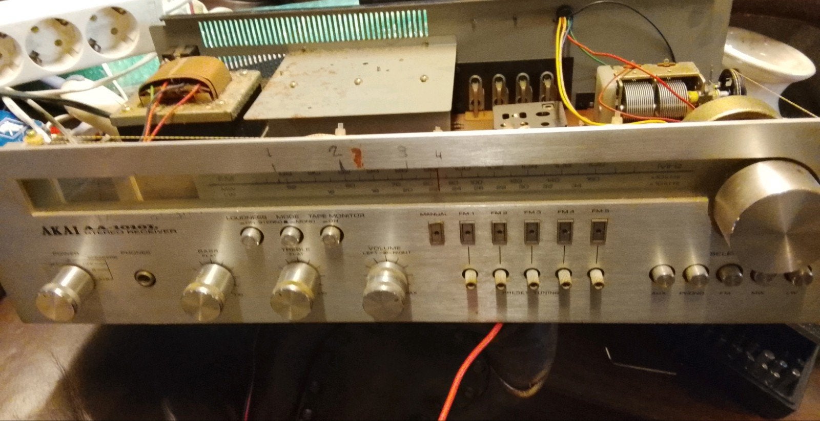 Akai AA-1010 Receiver - Vintage Stereo Versterker, Overige merken, Gebruikt, Ophalen of Verzenden, Minder dan 60 watt