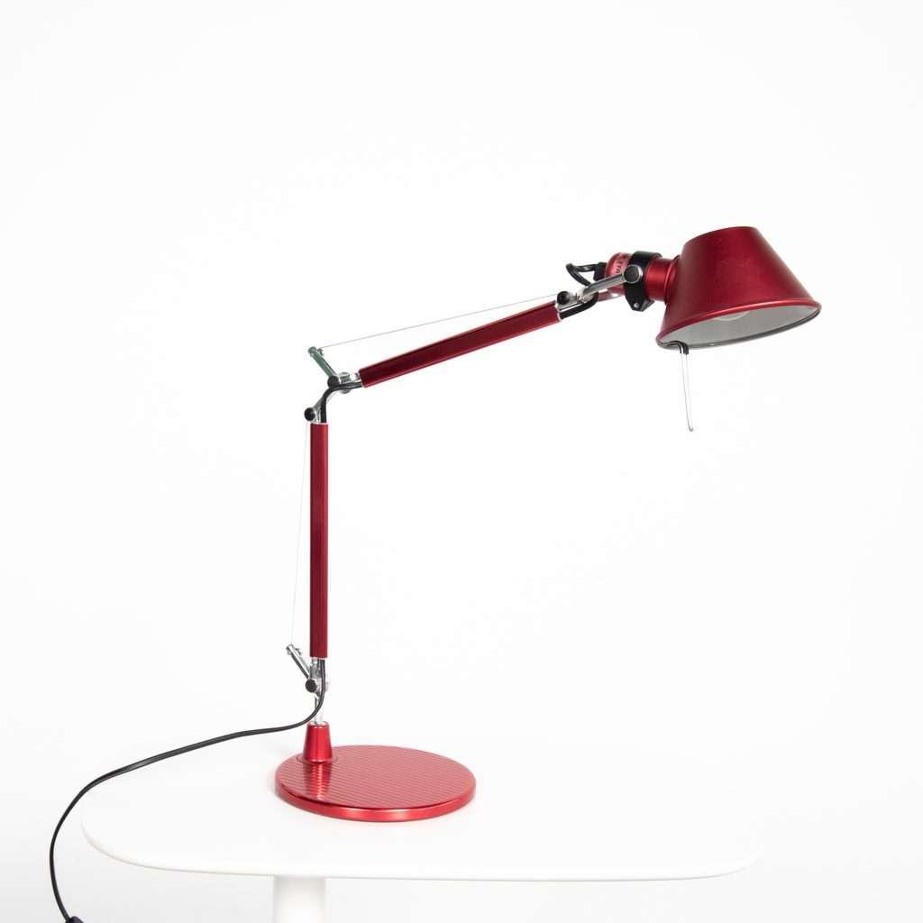 5x Artemide Tolomeo Micro Tafellamp Rood