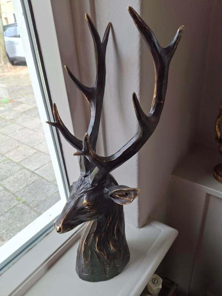 Nieuw houten hert super mooie, Ophalen of Verzenden, Nieuw, Dier