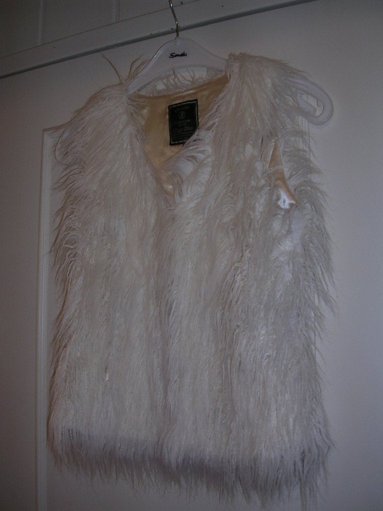 Aparte zachte beige nep bonten bodywarmer van Geisha, mt XS, Geisha, Verzenden, Beige, Zo goed als nieuw