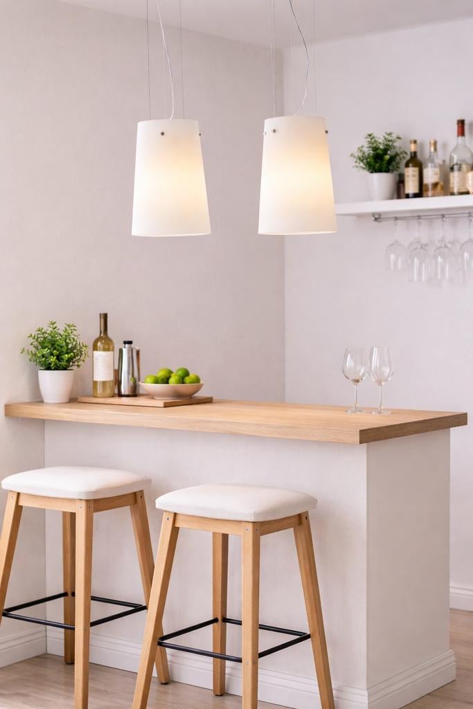 2x Prandina Sera S1 mondgeblazen glas opaal wit, Ophalen, Zo goed als nieuw, Glas, Minder dan 50 cm