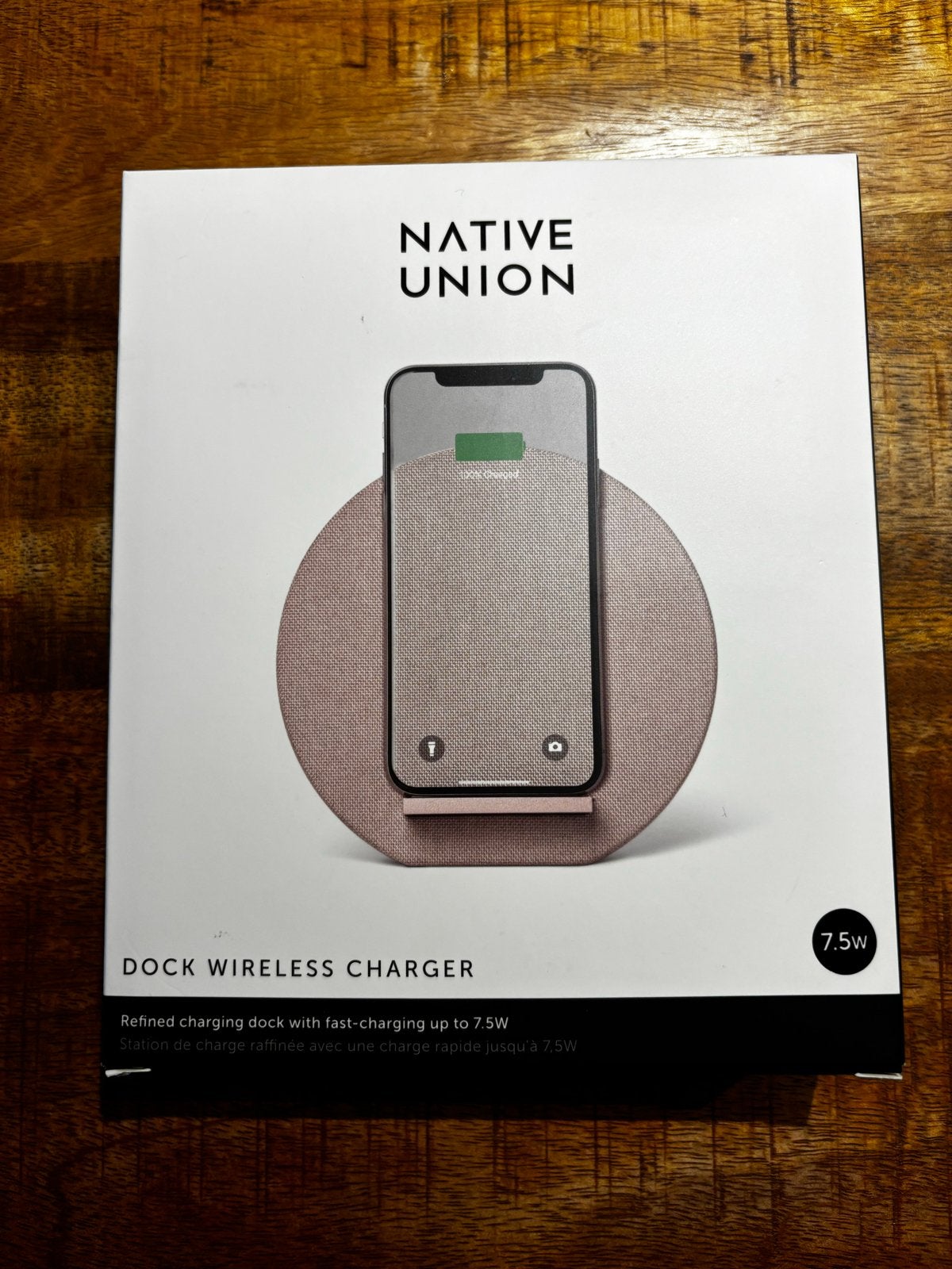 Native Union Dock Draadloze Oplader 7.5W - Roze, Draadloze oplader, Nieuw, Ophalen of Verzenden, Apple