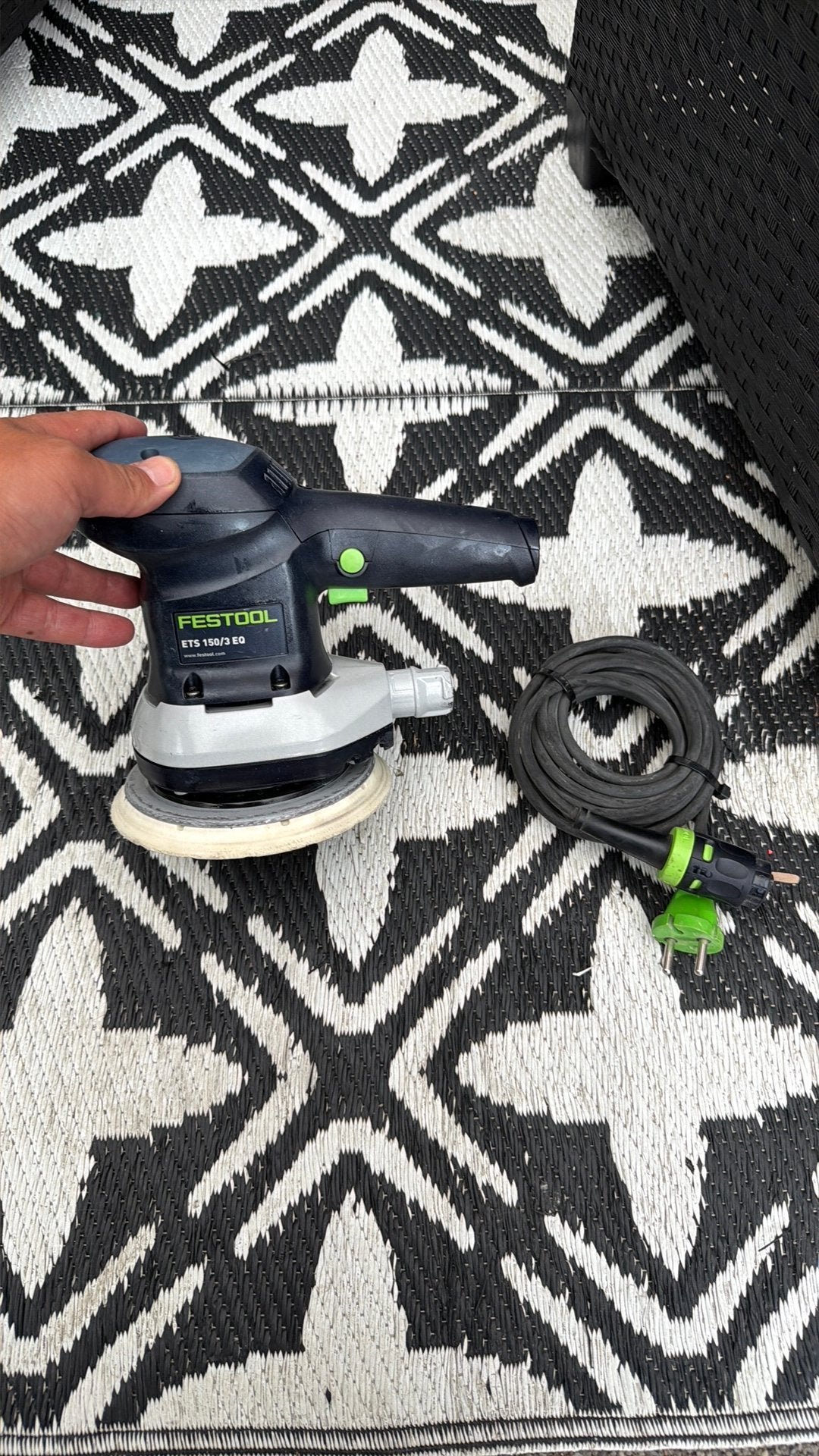 Festool ETS 150/3 EQ Excenterschuurmachine- 310W - 150mm, Ophalen of Verzenden, Zo goed als nieuw, 600 tot 1200 watt, Excentrische schuurmachine