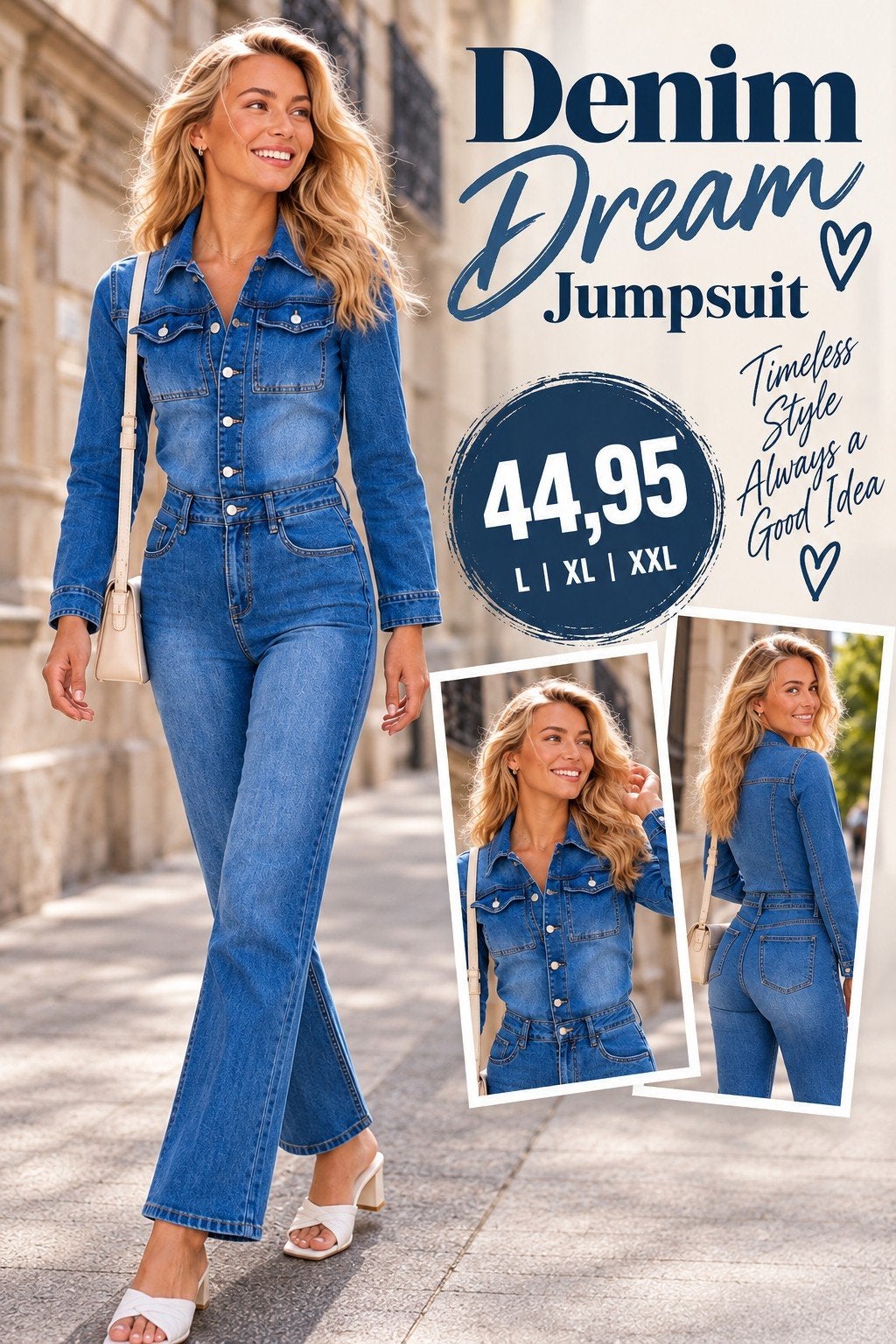 Denim Dream Jumpsuit, Blauw, ., Nieuw, Ophalen of Verzenden