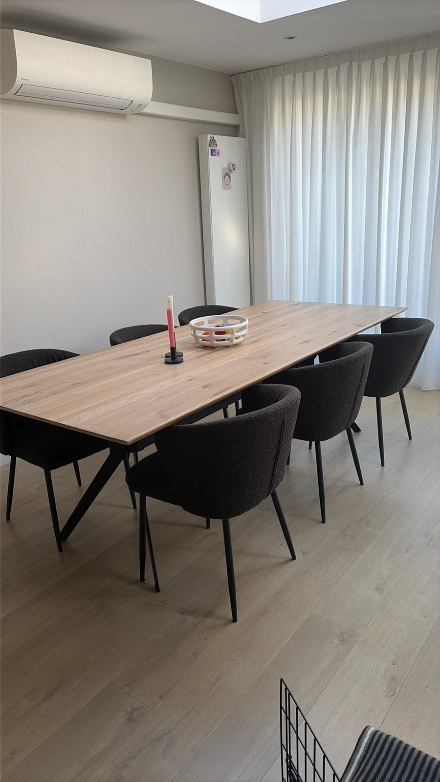 Set van 4 eetkamerstoelen, Ophalen, Zwart, Zo goed als nieuw, Stof
