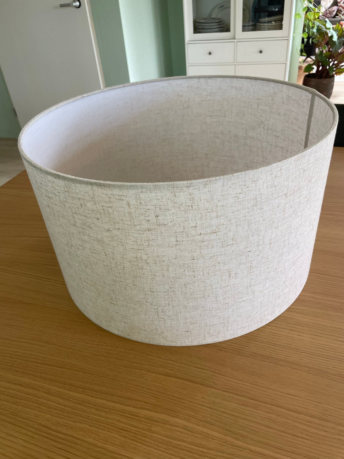 Stoffen lampenkap - Beige/Crème - Rond, Ophalen, Beige, Rond, Nieuw