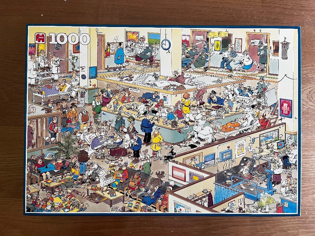 Puzzel Jan van Haasteren: Van harte beterschap!, Hobby en Vrije tijd, Denksport en Puzzels, Ophalen of Verzenden, 500 t/m 1500 stukjes