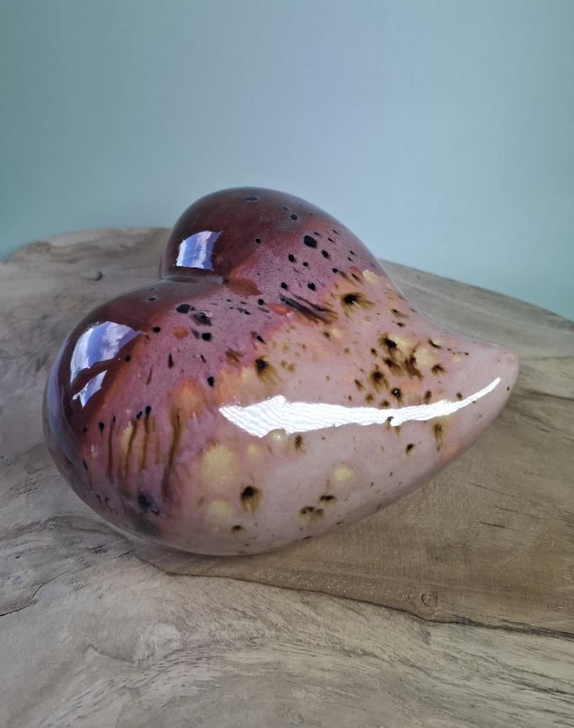 Uniek handgemaakt keramiek hart 'Warm Red', Ophalen of Verzenden, Nieuw