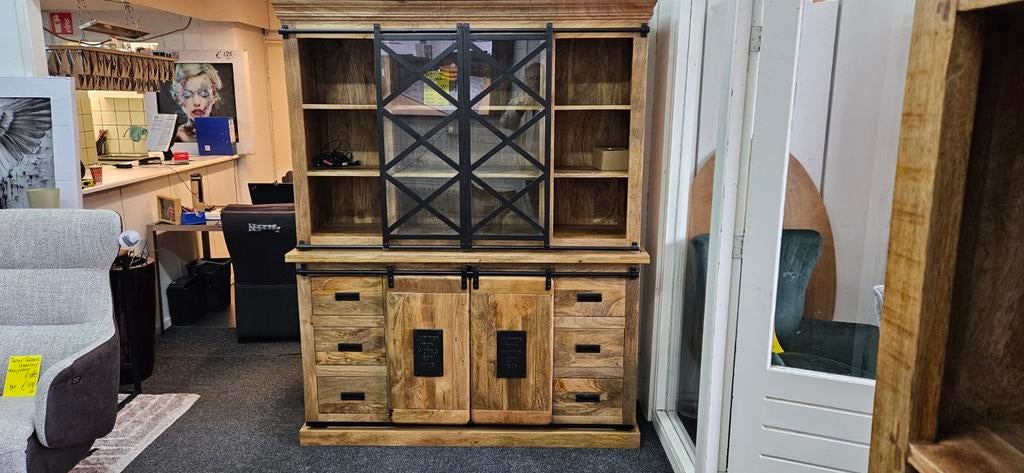 Buffet Kasten Industrieel "VAKANTIE GELD DEALS" nieuw!, Ophalen, 100 tot 150 cm, Nieuw, Minder dan 100 cm