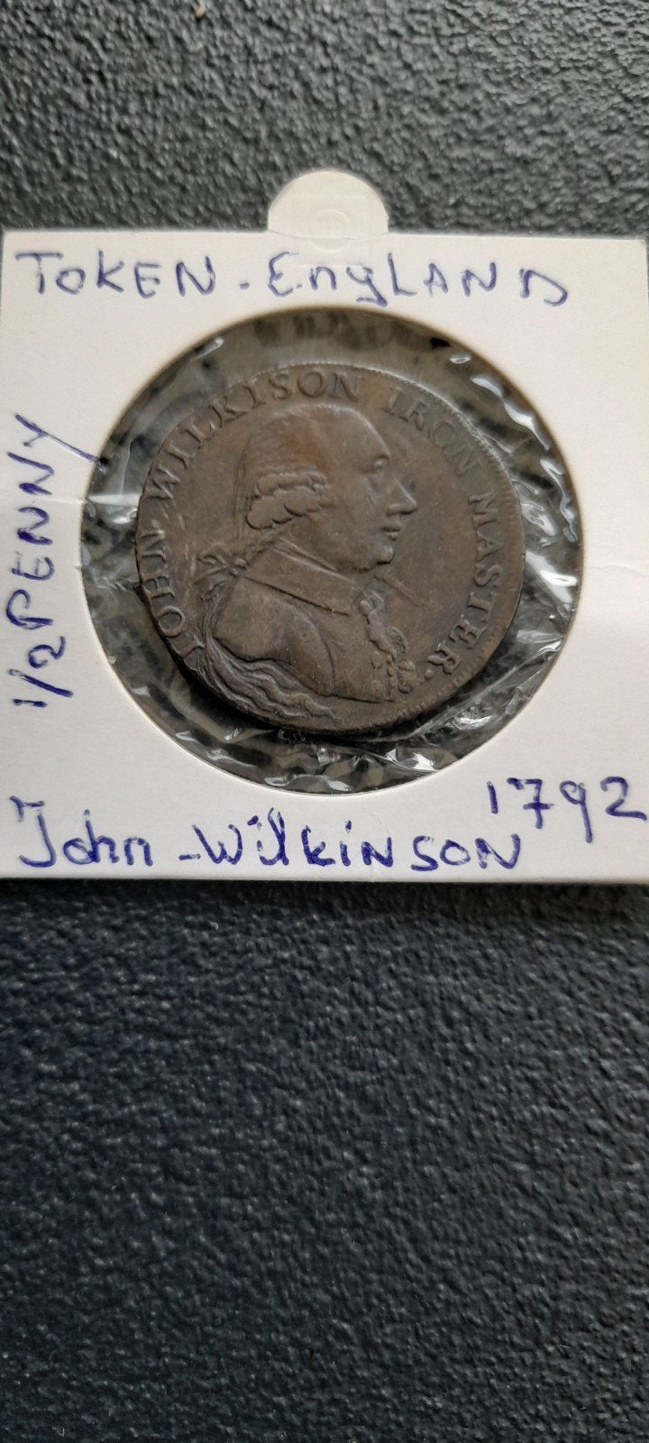 Penning 1/2 penny 1792 England John Wilkinson, Ophalen of Verzenden