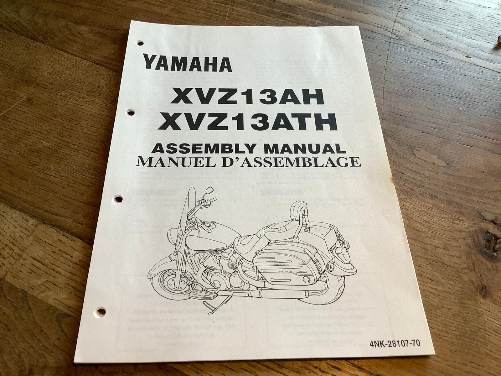 Yamaha XVZ13AH XVZ13ATH Montagehandleiding (1995)      (418), Verzenden, Yamaha