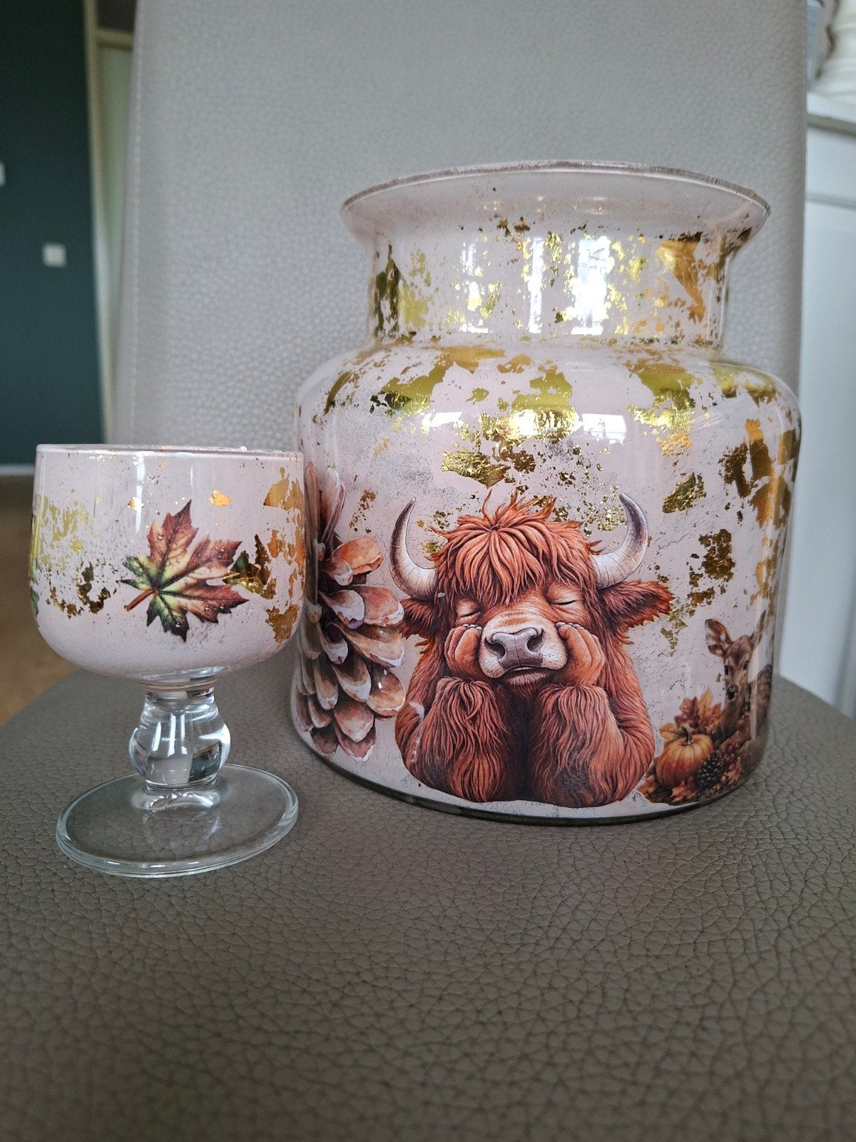 Decoratieve vazen, Huis en Inrichting, Glas, Ophalen, Nieuw, Handgemaakt