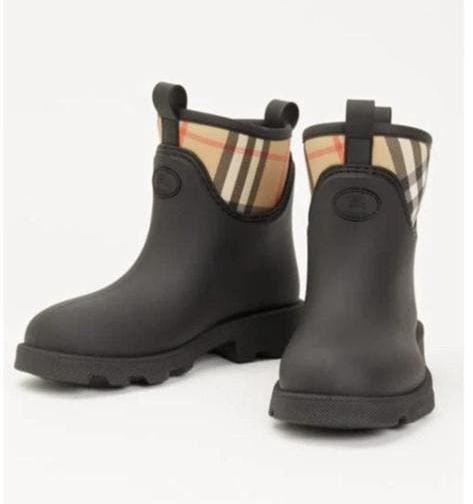 Burberry Marsh Stamp Laars met Ruitdessin Black size 40, Kleding | Dames, Ophalen of Verzenden, Zo goed als nieuw, Zwart, Hoge laarzen