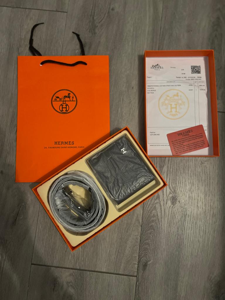 hermes riem en portemonnee set, Verzenden, Nieuw, Zwart