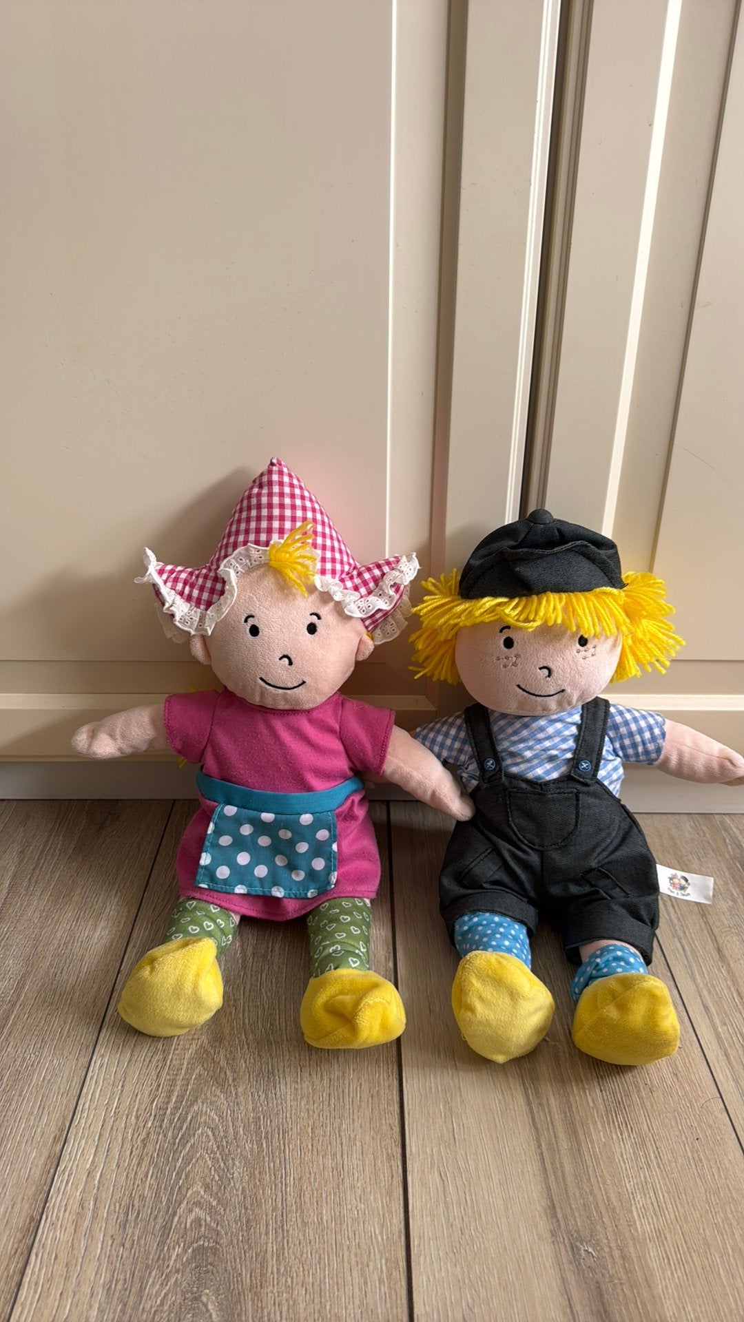 Knuffels Fien en Teun - Set van 2, Ophalen, Gebruikt, Overige merken, Overige karakters