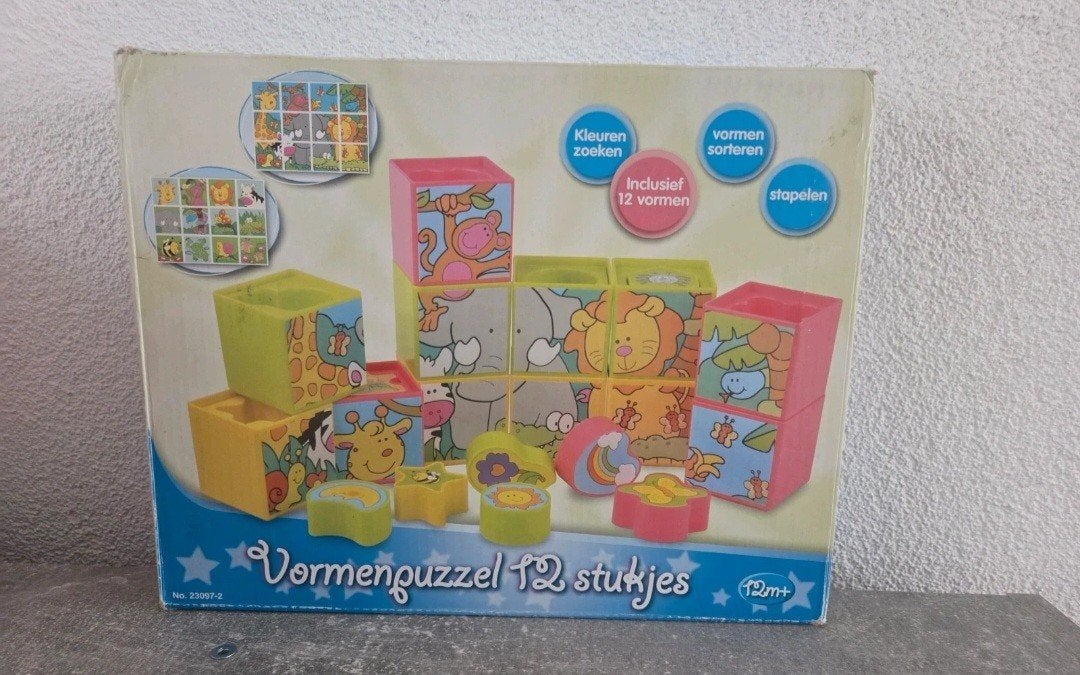 Vormen puzzel 12 stukjes, Ophalen of Verzenden, 6 maanden tot 2 jaar