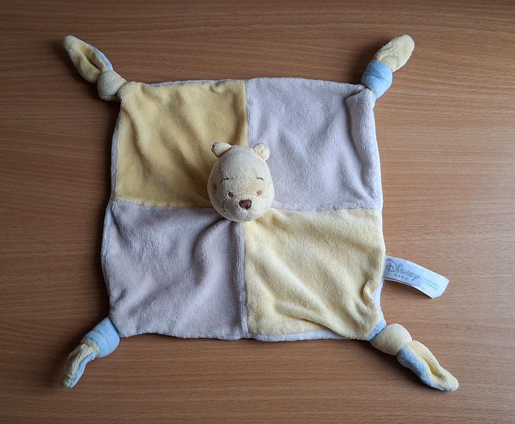 Knuffeldoekje, Knuffel van Disney Baby, Winnie de Poeh, Disney, Ophalen of Verzenden, Zo goed als nieuw, Wasbaar