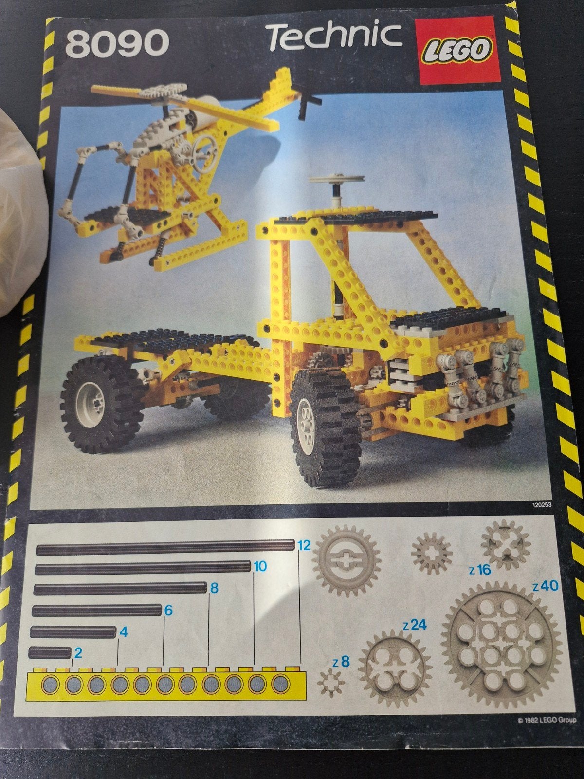 Lego Technic 8090: Vrachtwagen met Helikopter (1982), Gebruikt, Lego, Ophalen of Verzenden, Technic