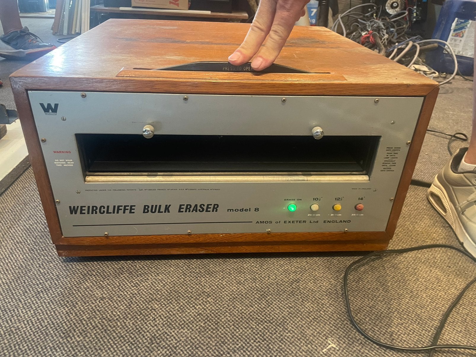 Weircliff bulk eraser model 8, Ophalen, Audio