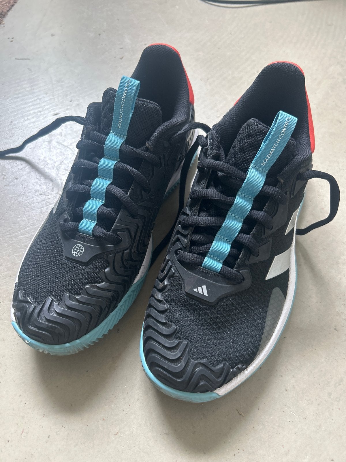 Adidas Solematch Control tennisschoenen - Maat 40, Ophalen of Verzenden, Gedragen, Zwart, Sportschoenen