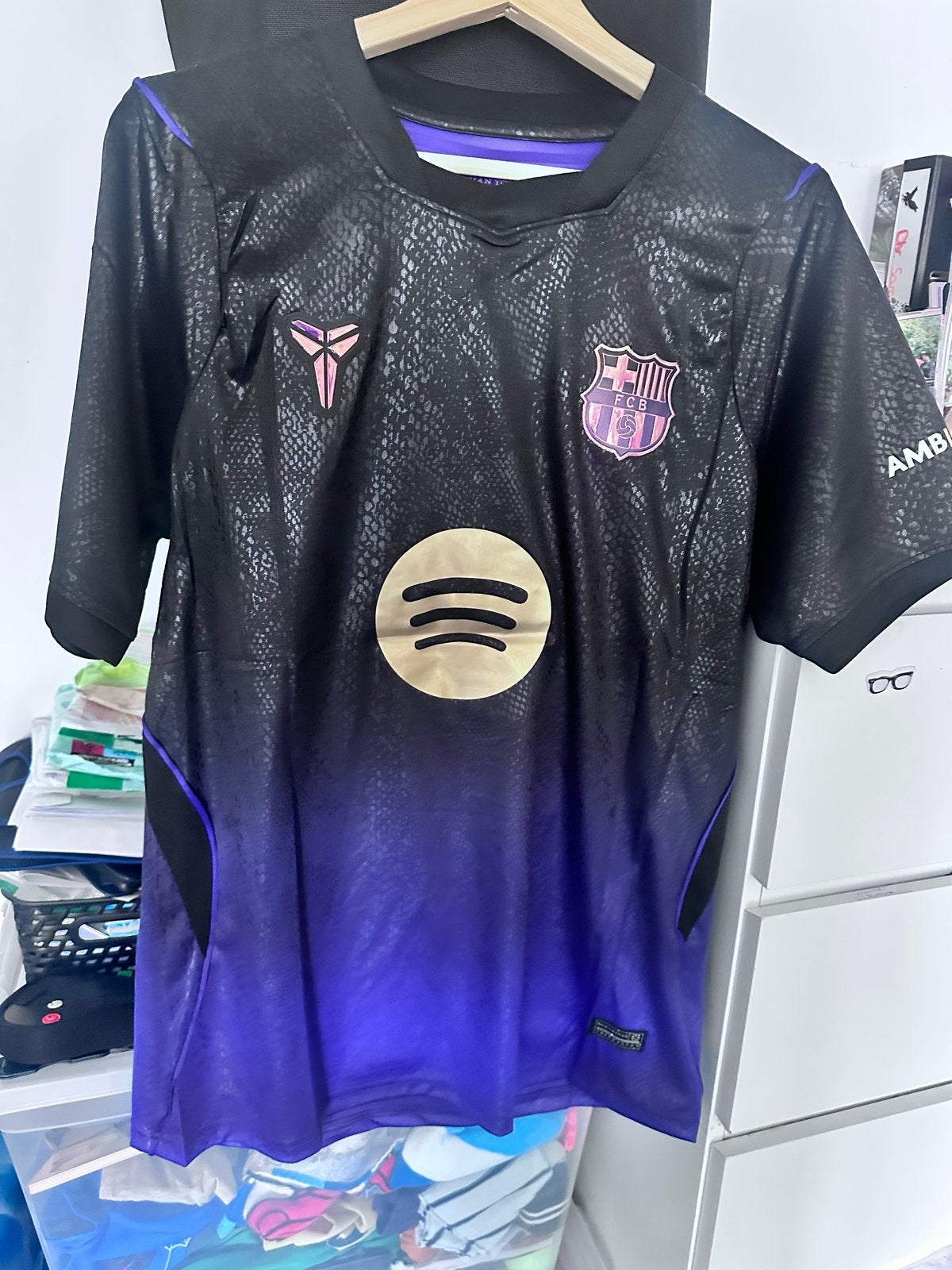 FC Barcelona x Kobe Bryant x Lamine Yamal Voetbalshirt Maat, Zwart, Ophalen of Verzenden, Voetbal, A