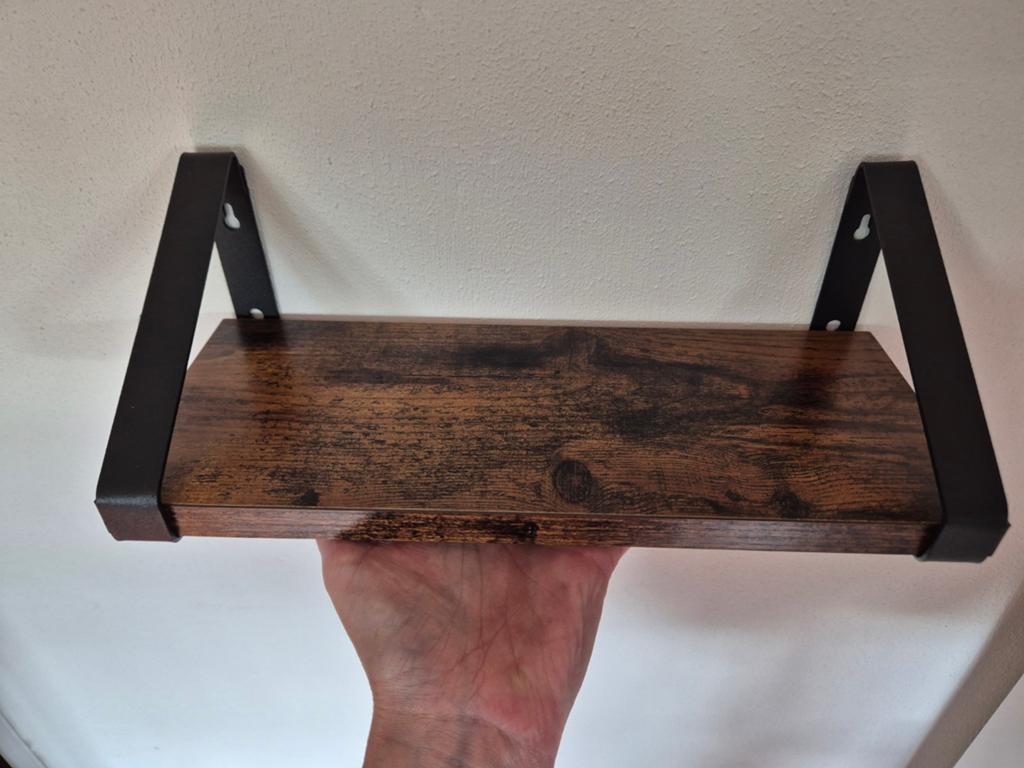 Wandplank met Industriële Beugels - Rustiek Hout, Ophalen of Verzenden, Nieuw