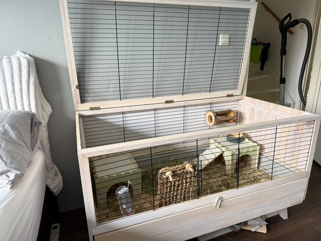 Cavia kooi, Ophalen, Kooi, 110 cm of meer, 60 tot 90 cm