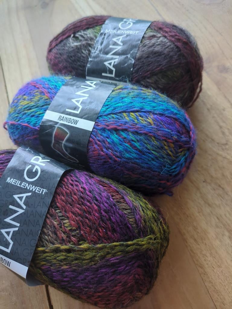 Lana grossa rainbow 3 bollen sokken wol, Ophalen of Verzenden, Nieuw, Breien of Haken, Wol of Garen
