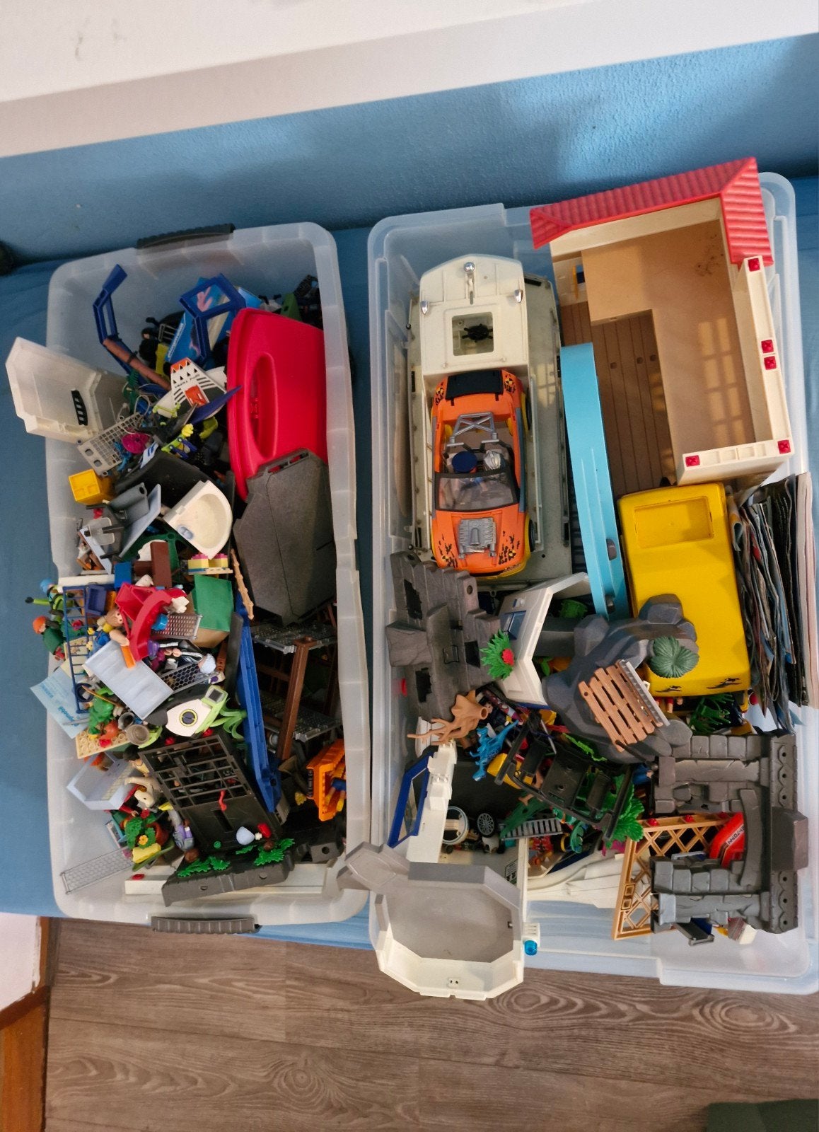 Grote partij Playmobil en wat lego, Ophalen of Verzenden, Gebruikt, Losse onderdelen, Overige typen