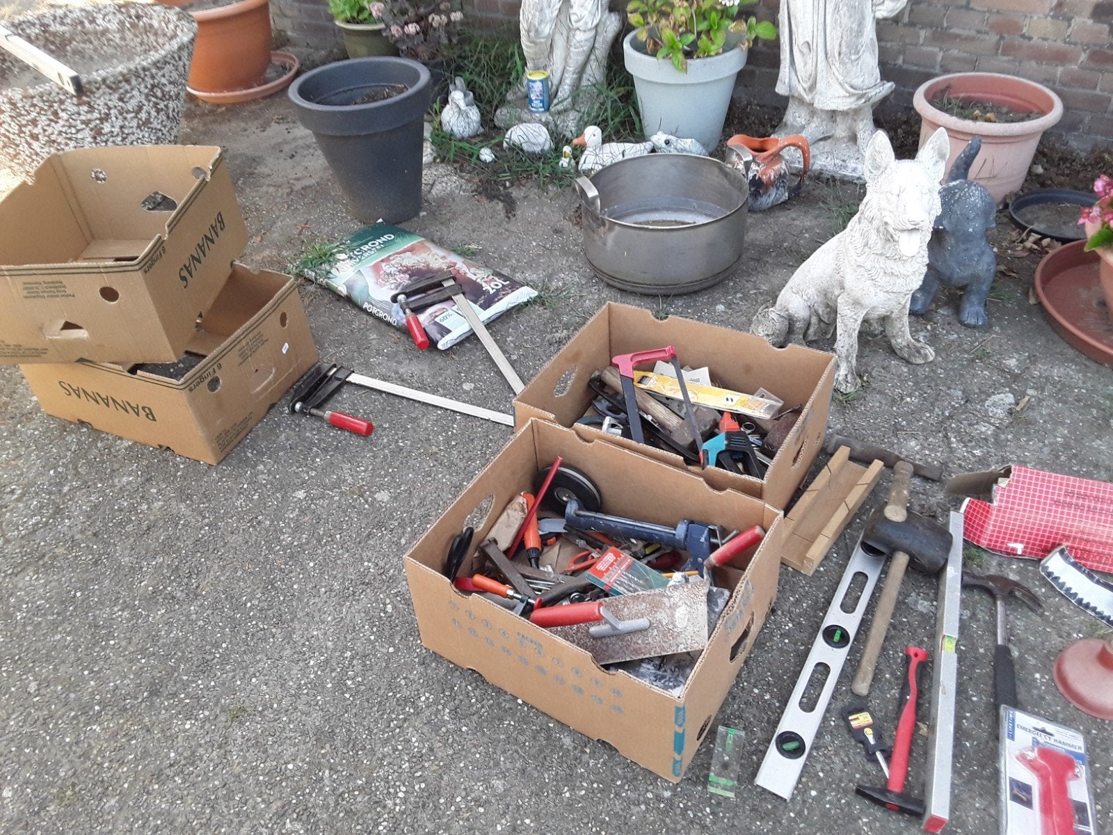 partij gereedschap, Ophalen
