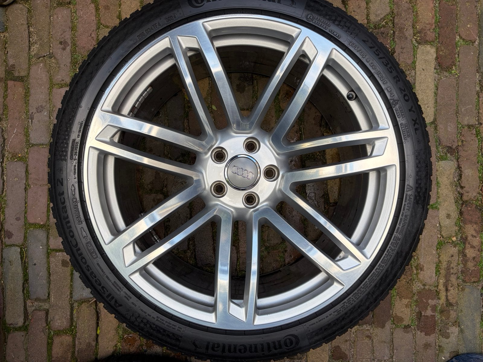 Audi RS6 C7 orginele 20 inch gesmede velgen conti banden, Auto-onderdelen, Banden en Velgen, Ophalen, Gebruikt, 275 mm, Banden en Velgen