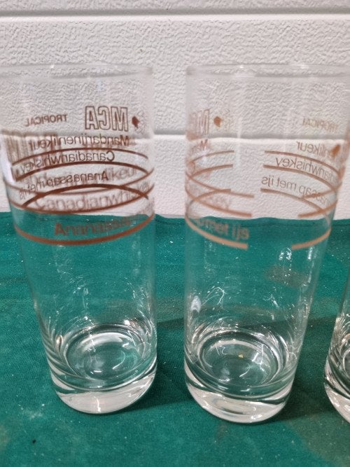 whiskey glazen mca tropical vier stuks, Ophalen of Verzenden, 'T Olde Gre-j, Info@toldegrej.nl, Endepoelstraat 20f Didam