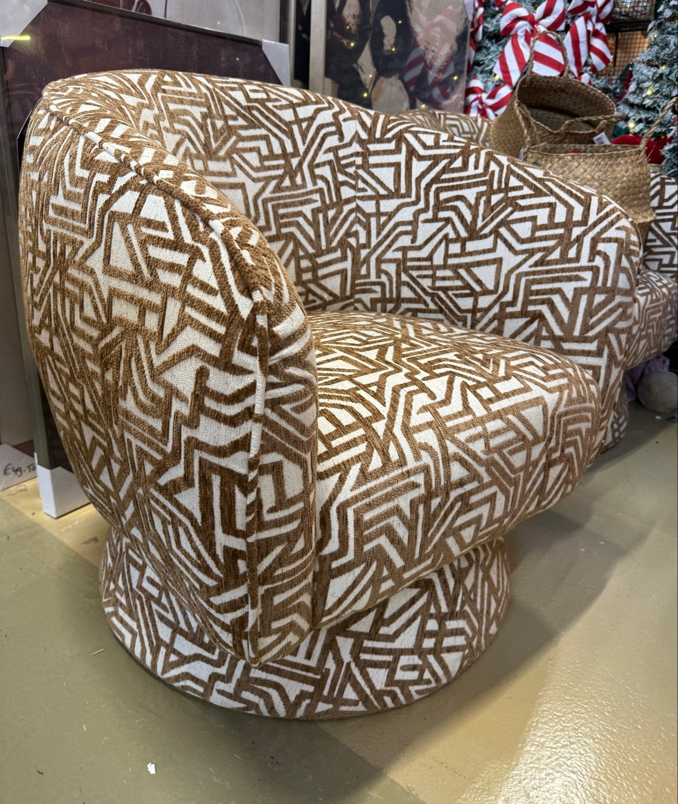 Moderne Draaibare Fauteuil Esmee - 82x79x81cm, Ophalen, Bruin, Nieuw, Eén