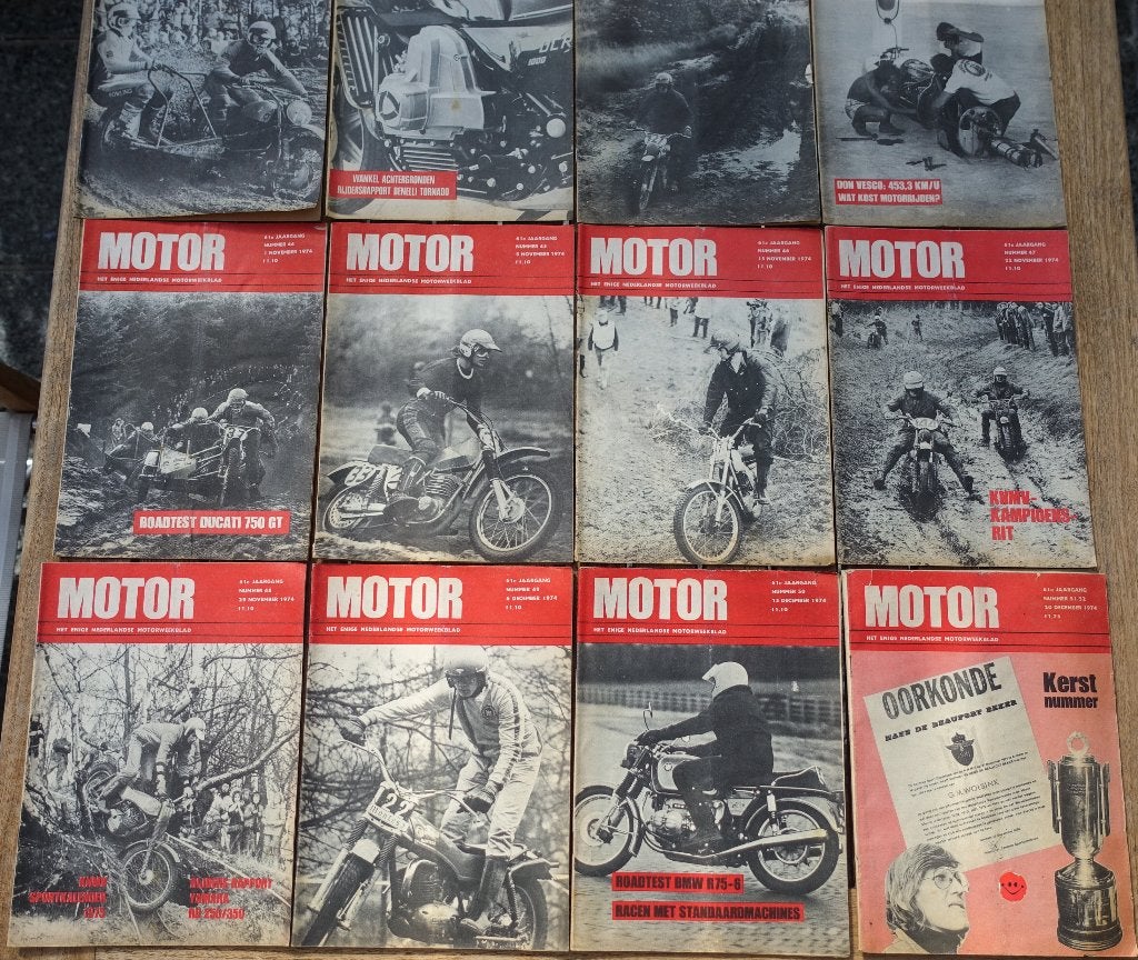 Motor - het NL motor weekblad - jaargang 1974 4e kwartaal, Boeken, Ophalen of Verzenden, Gelezen