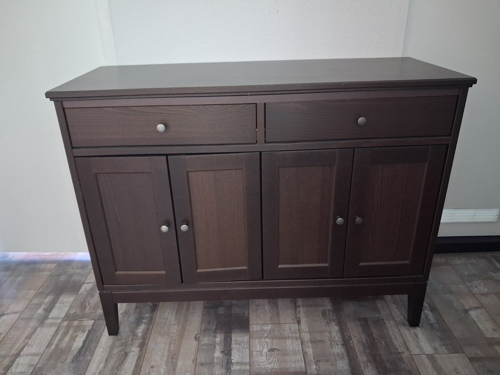 Donkerbruin dressoir met lades en deuren, Ophalen, Gebruikt, Klassiek, 25 tot 50 cm