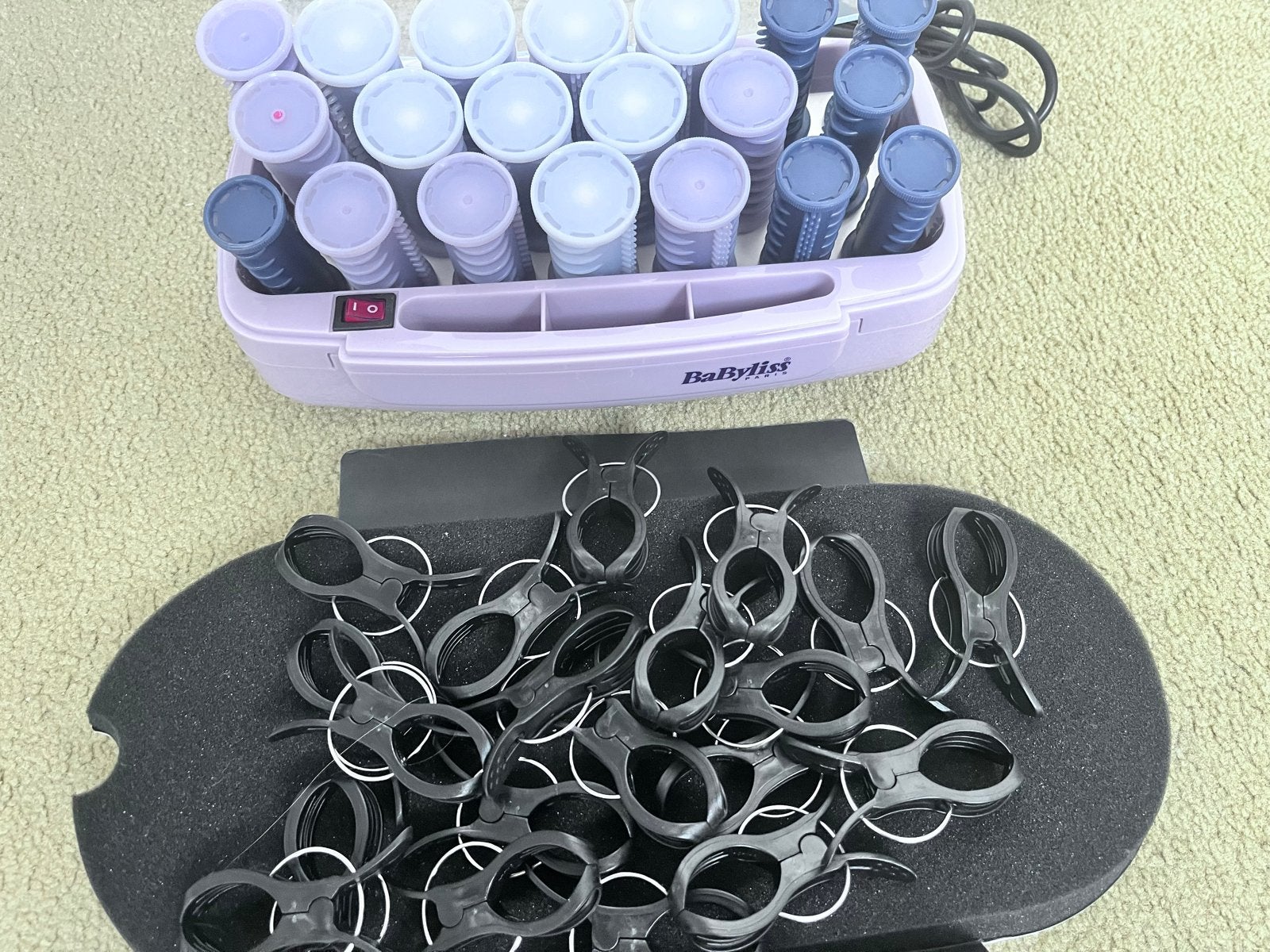 BaByliss Verwarmde Krulset met Clips, Ophalen of Verzenden, Zo goed als nieuw, Krultang of Stijltang