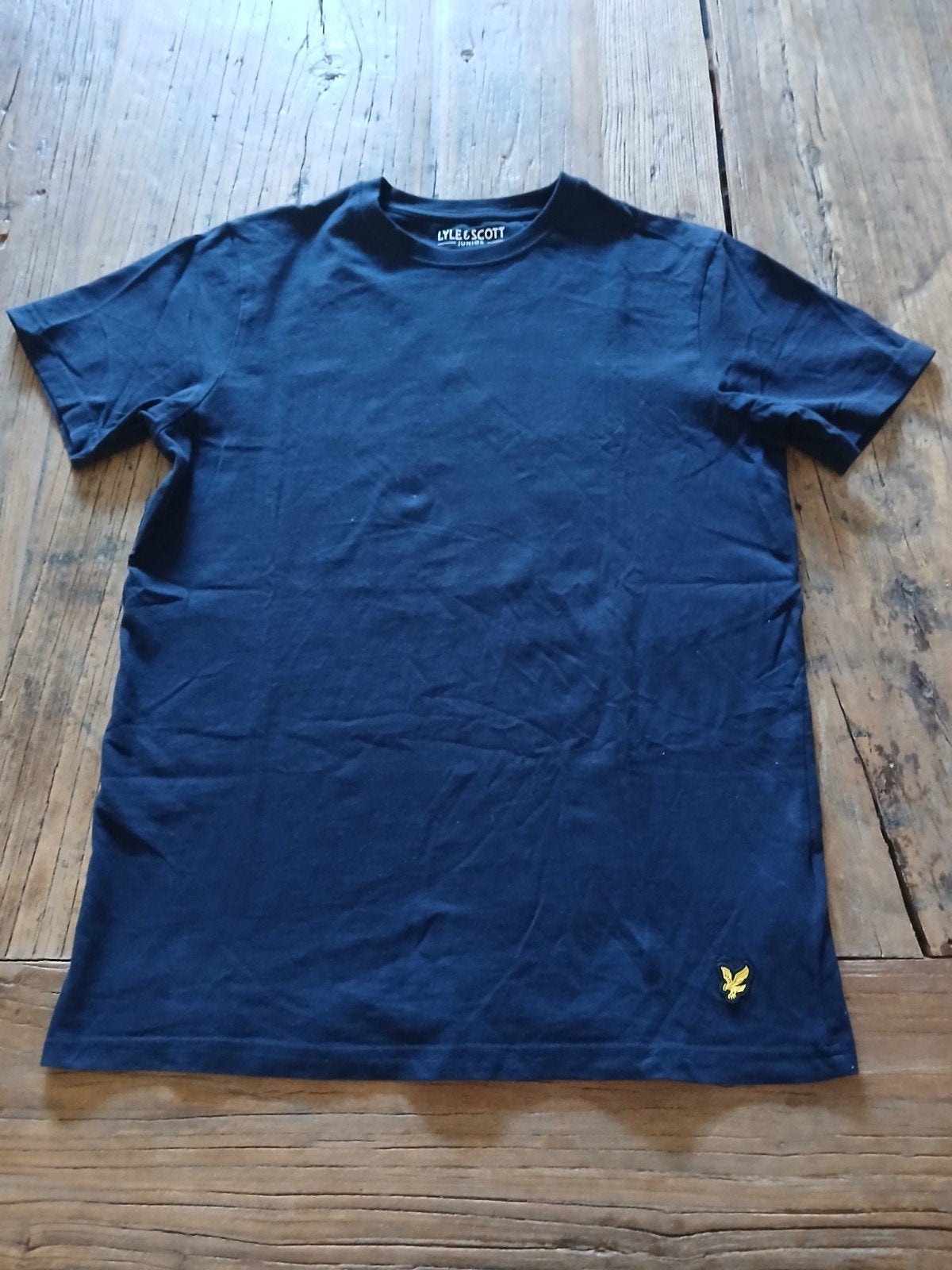 Lyle & Scott Junior T-shirt Donkerblauw Maat 14-15 jaar, Gebruikt, Lyle & Scott, Ophalen of Verzenden, Shirt of Longsleeve