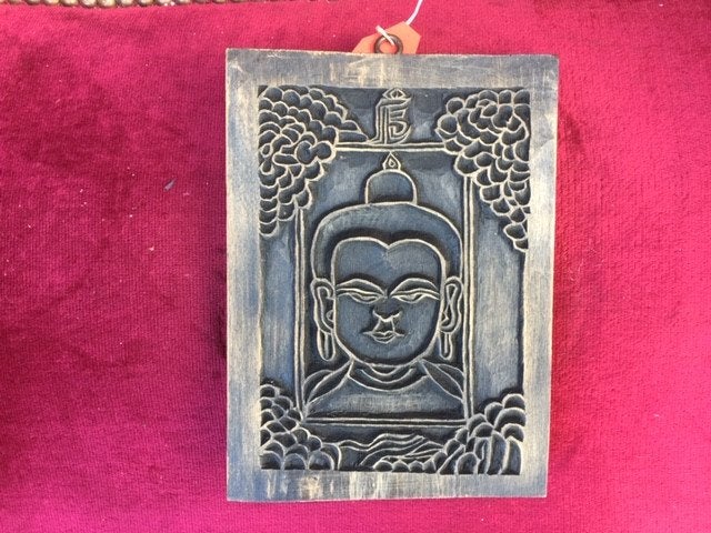 Nepalese houtblokdruk stempel, BOEDDHA, Ophalen of Verzenden