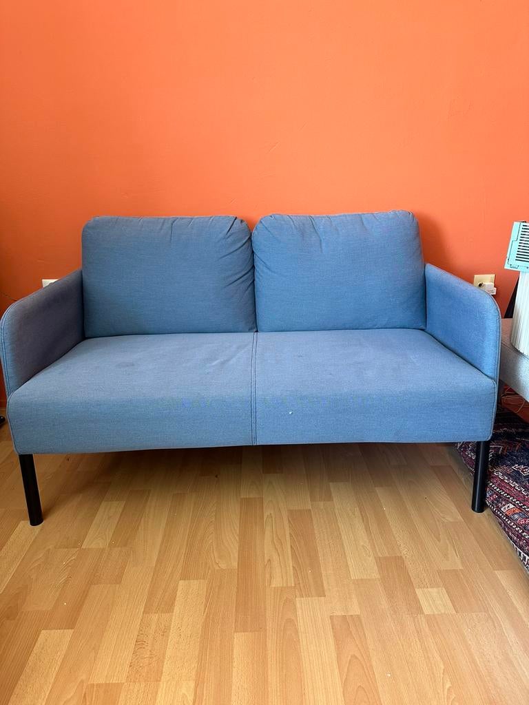 Bank ikea glostad blauw 2 zits, Ophalen, Gebruikt, 150 tot 200 cm, Tweepersoons