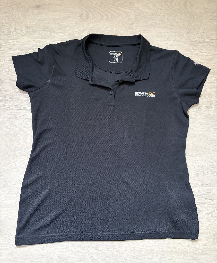 Regatta Outdoor Dames Polo / Sportshirt, Zwart , Maat 42, Regatta Outdoor, Zwart, Maat 42/44 (L), Ophalen of Verzenden