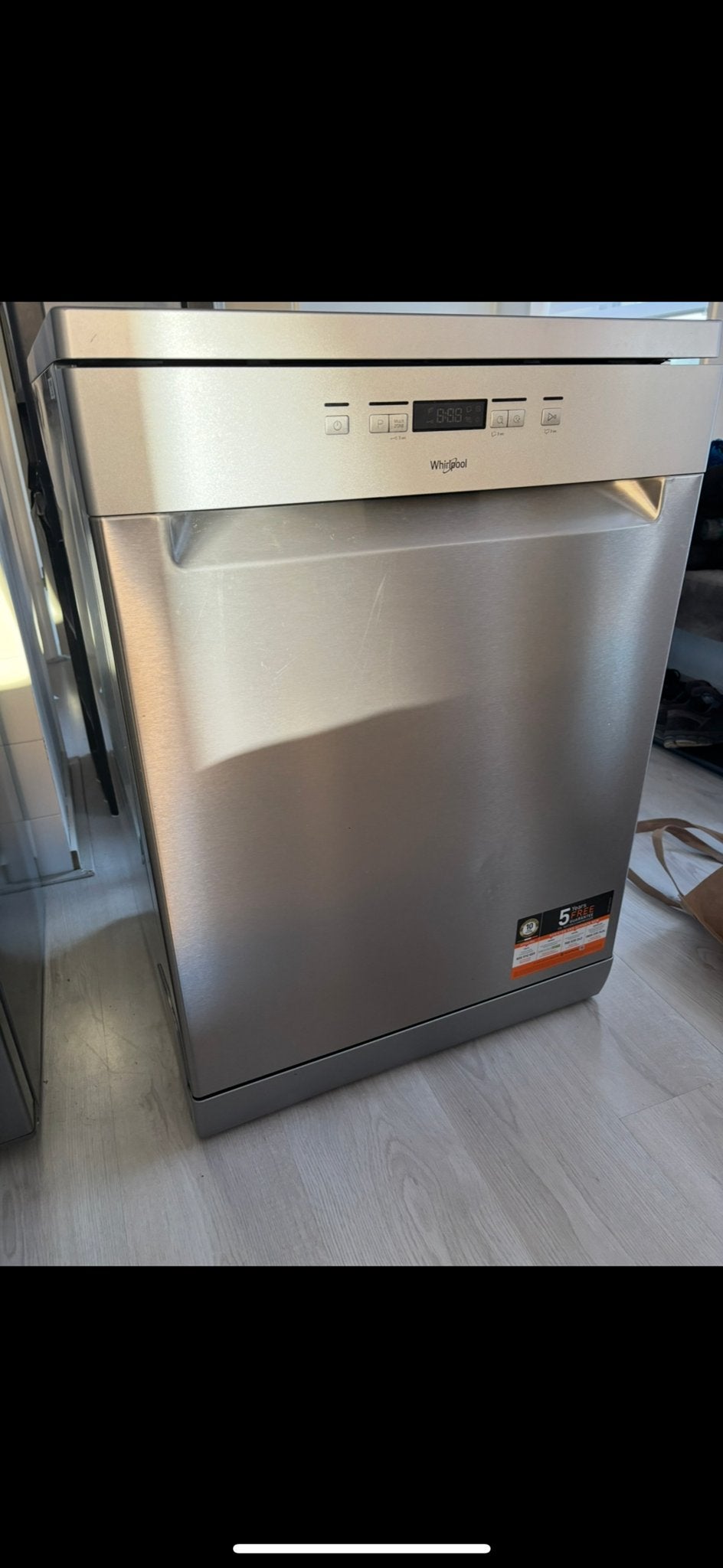 Whirlpool Vrijstaande Vaatwasser WFC 3C26 X - Z.G.A.N., Ophalen, Zo goed als nieuw, Vrijstaand, 85 tot 90 cm