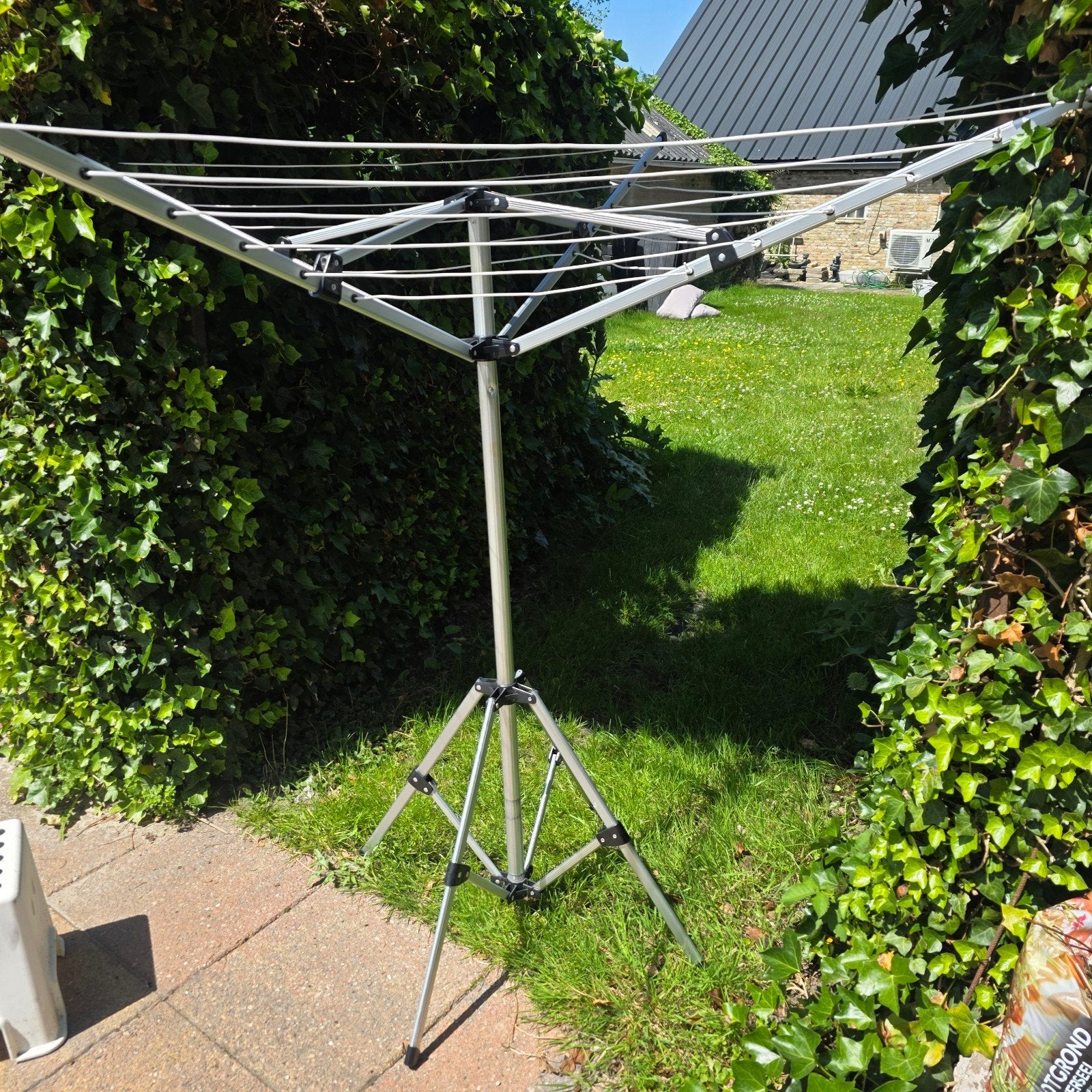 Camping droogmolen met voet, Tuin en Terras, Ophalen, Gebruikt, Droogmolen