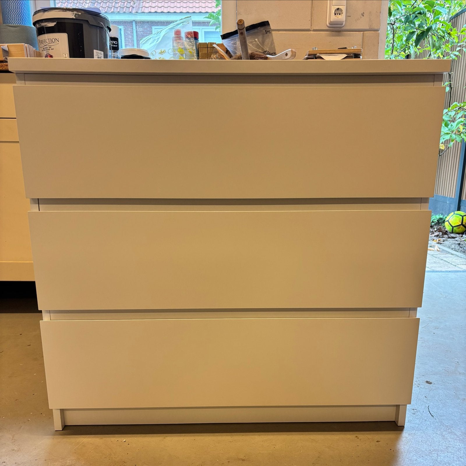 IKEA MALM Ladekast met 3 lades - Wit, Ophalen, Gebruikt, 50 tot 100 cm, 3 of 4 laden