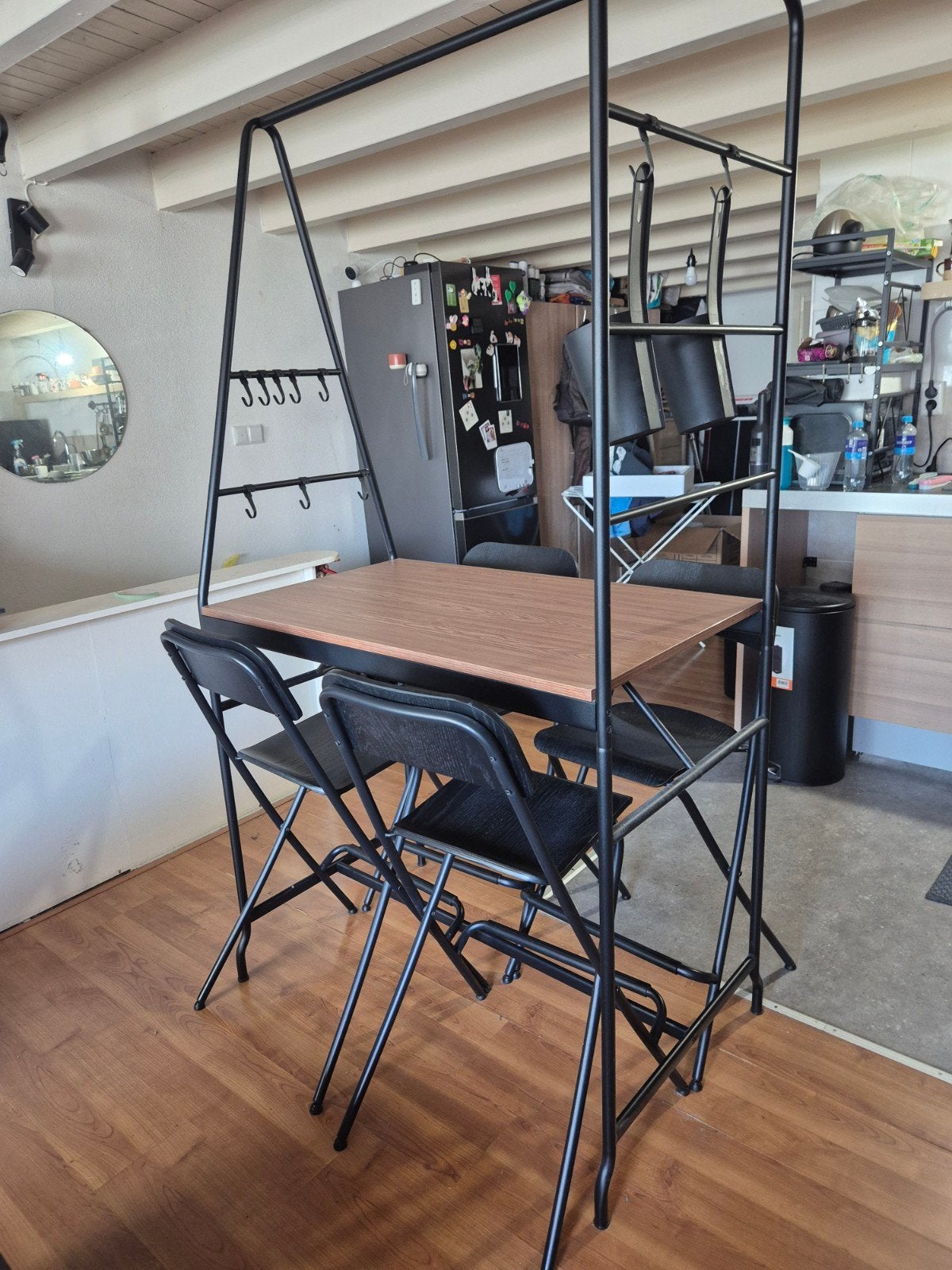 HÅVERUD tafel met vier FRANKLIN stoelen van Ikea, Ophalen, Gebruikt, 50 tot 100 cm, 50 tot 100 cm
