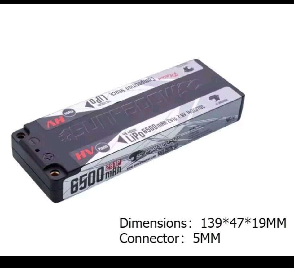 Lipo 2s HV 6500 low center gravity 2x, Ophalen of Verzenden