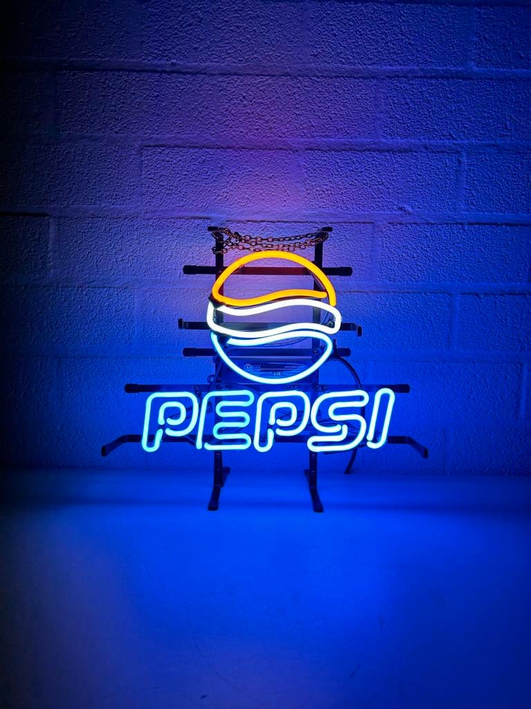 Glasneon Pepsi, Verzamelen, Merken en Reclamevoorwerpen, Zo goed als nieuw, Lichtbak of (neon) lamp, Ophalen