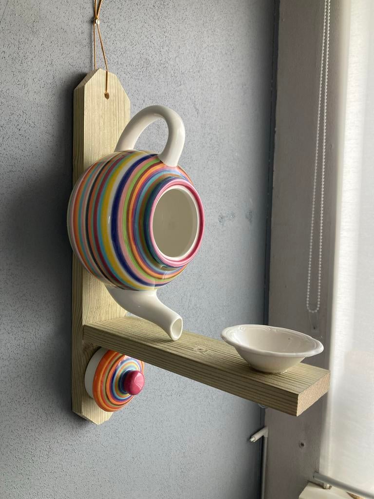 Uniek Vogelhuisje van Theepot - Tuin & Balkon Decoratie, Tuin en Terras, Vogelhuisjes en Vogelbaden, Ophalen of Verzenden, Gebruikt