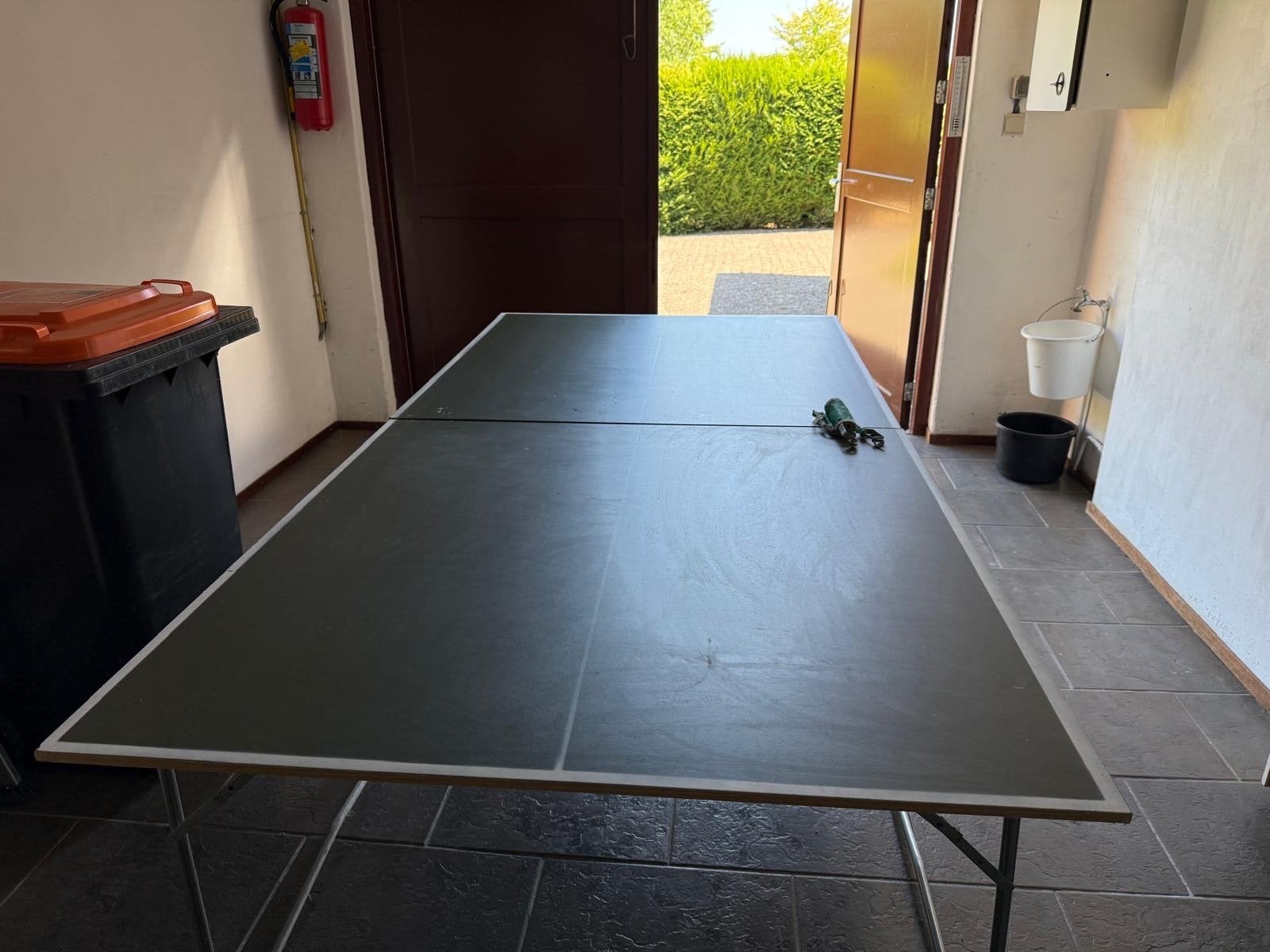 Opklapbare Tafeltennistafel - 2 Delen, Sport en Fitness, Tafeltennis, Ophalen, Gebruikt, Tafel Indoor, Inklapbaar
