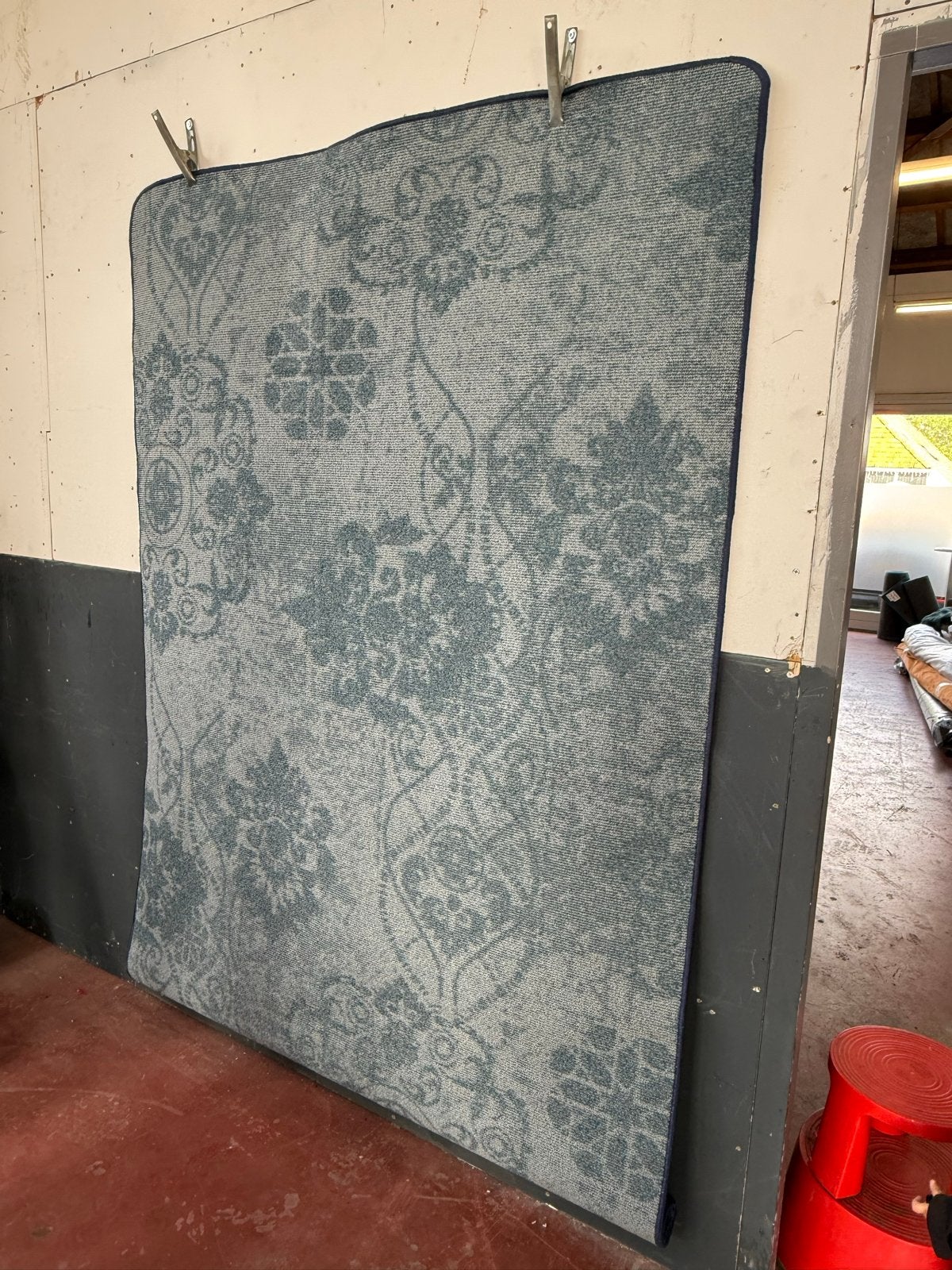 Vloerkleed 155x245 cm met patroon - Blauw/Grijs, Blauw, 150 tot 200 cm, Ophalen of Verzenden, Rechthoekig
